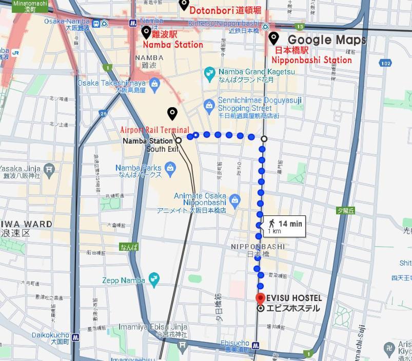 Osaka Nipponbashi Evisu Hostel エビスホステル 외부 사진